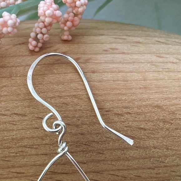 LONG Dangle Earrings Swarovski Crystals and Sterling Silver - Picture 4 of 9